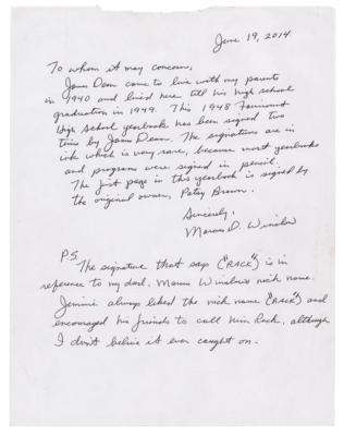 Lot #5004 James Dean Twice-Signed Yearbook - Image 6