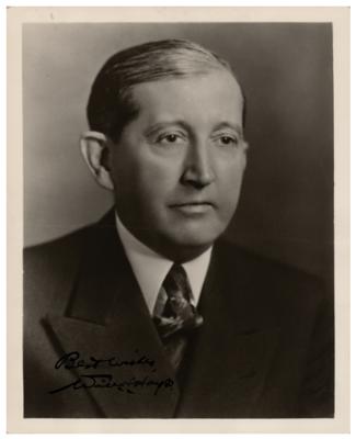 Lot #5080 Will Hays Signed Photograph