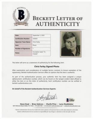 Lot #5537 Chris Farley Signed Photograph - Image 2