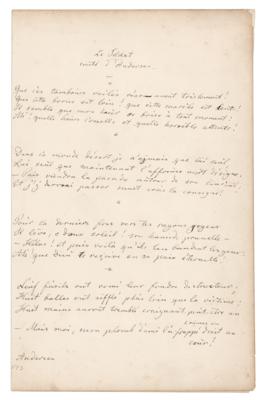 Lot #649 Hans Christian Andersen Autograph Manuscript Signed - Image 1
