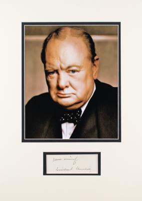Lot #155 Winston Churchill Signature - Image 1