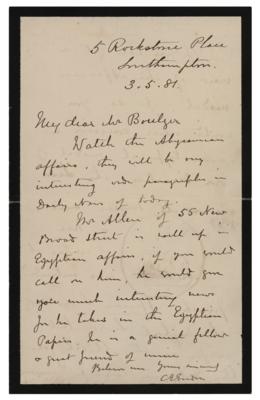Lot #524 Charles ‘Chinese’ Gordon Autograph Letter Signed - Image 1