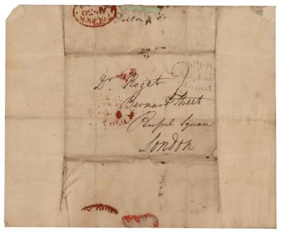 Lot #250 John Dalton: Dalton writes to Dr. Roget, requesting his papers 