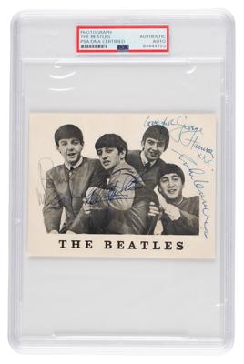Lot #713 Beatles Signed Fan Club Promo Card - Image 1