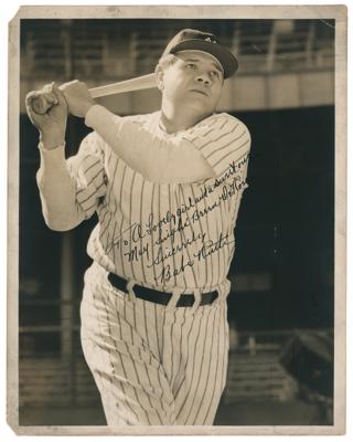 Lot #987 Babe Ruth Signed Oversized Photograph - Image 1