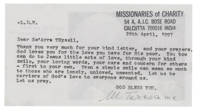 Lot #361 Mother Teresa: 