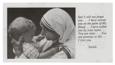 Lot #361 Mother Teresa: 
