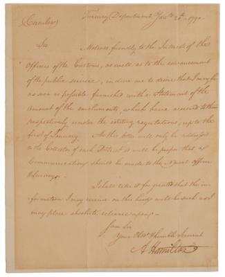 Lot #101 Alexander Hamilton Letter Signed - Image 1