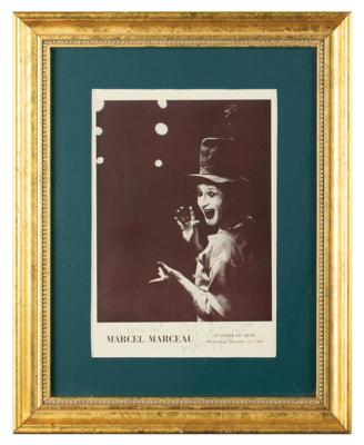 Lot #935 Marcel Marceau Signed Program - Image 1