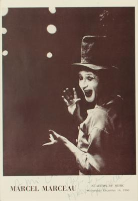 Lot #935 Marcel Marceau Signed Program - Image 2