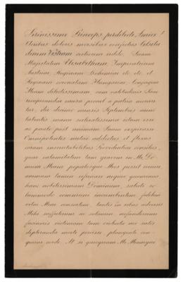 Lot #273 Franz Joseph I of Austria Letter Signed - Image 1