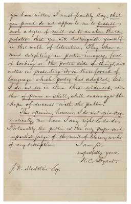 Lot #665 William Cullen Bryant: 