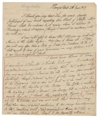 Lot #670 George Crabbe: Commenting on statues inspired by a Robert Burns classic: 