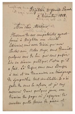 Lot #219 Louis Blanc Autograph Letter Signed - Image 1