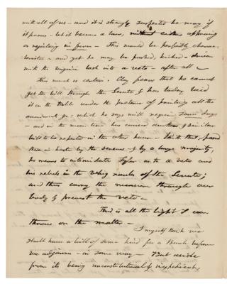 Lot #430 Levi Woodbury: On President Tyler and the 1841 Bank Bill: 