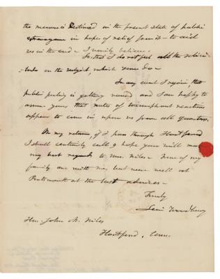 Lot #430 Levi Woodbury: On President Tyler and the 1841 Bank Bill: 