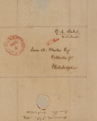 Lot #249 George M. Dallas: On President Jackson's 