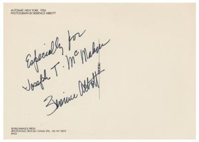 Lot #617 Berenice Abbott Signed Photograph - Image 1