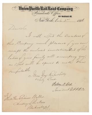 Lot #513 John A. Dix Letter Signed to Gideon Welles - Image 1