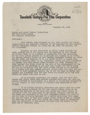 Lot #878 Laurel and Hardy Document Signed - Image 2