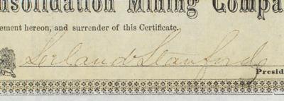 Lot #125 Leland Stanford Document Signed - Image 3