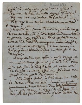 Lot #387 Pierre-Joseph Proudhon Autograph Letter Signed - Image 1