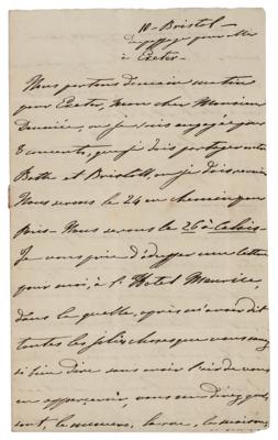 Lot #703 Maria Malibran Autograph Letter Signed - Image 1