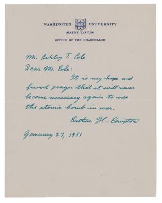 Lot #242 Arthur H. Compton: 