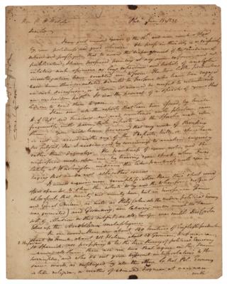 Lot #255 William J. Duane: Jackson's Treasury Secretary criticizes Adam Smith: 