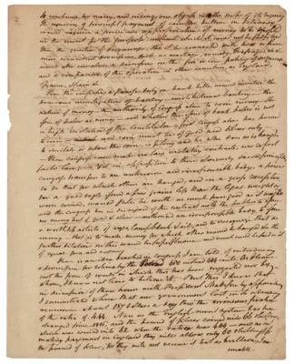 Lot #255 William J. Duane: Jackson's Treasury Secretary criticizes Adam Smith: 