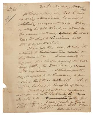 Lot #558 Benjamin Stoddert Autograph Letter Signed - Image 1