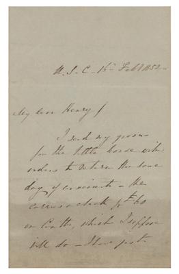 Lot #224 James Brooke, Rajah of Sarawak Autograph Letter Signed - Image 1