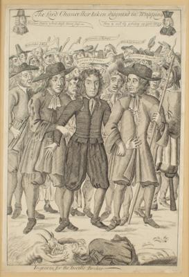 Lot #268 English Pen-and-Ink Drawing of Judge Jeffreys Drawing - Image 2