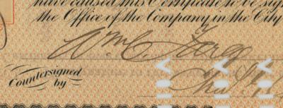 Lot #113 William and James Fargo Signed Stock Certificate - Image 2