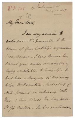 Lot #622 Thomas Bruce, 7th Earl of Elgin Autograph Letter Signed - Image 1