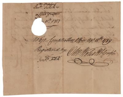 Lot #427 Oliver Wolcott, Jr. Document Signed - Image 2