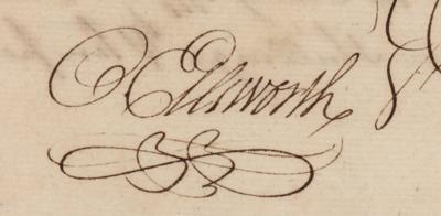 Lot #266 Oliver Ellsworth: Ellsworth provides for 