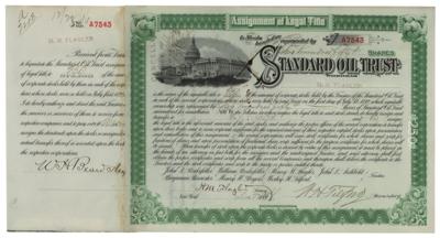 Lot #115 Henry M. Flagler Twice-Signed Stock