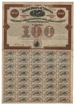 Lot #495 Western North Carolina Railroad Company Bond - Image 1