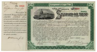 Lot #491 Standard Oil Stock Certificate Signed
