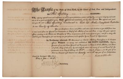 Lot #239 DeWitt Clinton Document Signed - Image 1