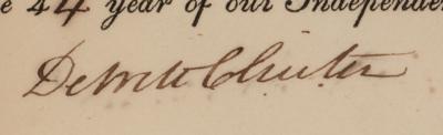 Lot #239 DeWitt Clinton Document Signed - Image 2
