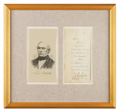 Lot #228 John Butterfield Signed Stock Transfer Receipt - Image 1