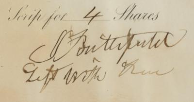 Lot #228 John Butterfield Signed Stock Transfer Receipt - Image 3