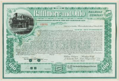 Lot #298 E. H. Harriman Signed Stock Certificate - Image 1