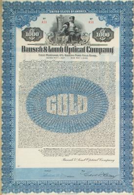 Lot #346 Carl Lomb Signed Mortgage Bond