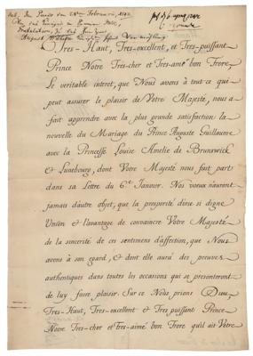 Lot #166 King Philip V of Spain Letter Signed - Image 1
