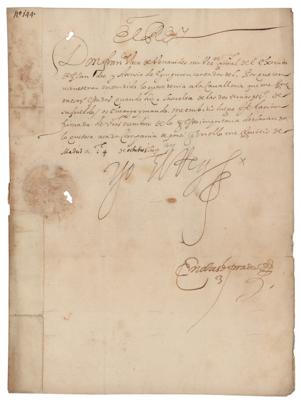 Lot #331 King Philip III of Spain Letter Signed - Image 1