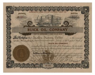 Lot #109 David Dunbar Buick Signed Stock