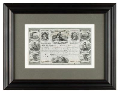 Lot #454 Harrisburg, Portsmouth, Mount Joy and Lancaster Railroad Company Stock Certificate Stock Certificate - Image 2